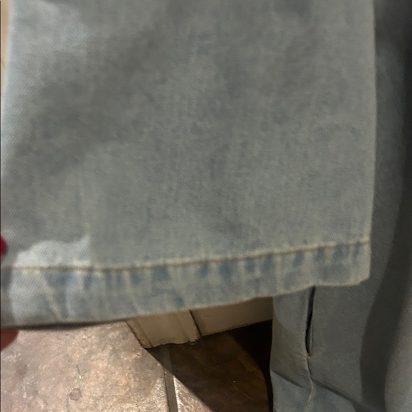 Blue Denim Dress with Ruffled Collar - Picture 8 of 9